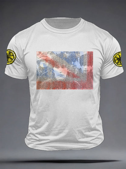 Men's  Lemon Roses Music Lover Printed T-shirt