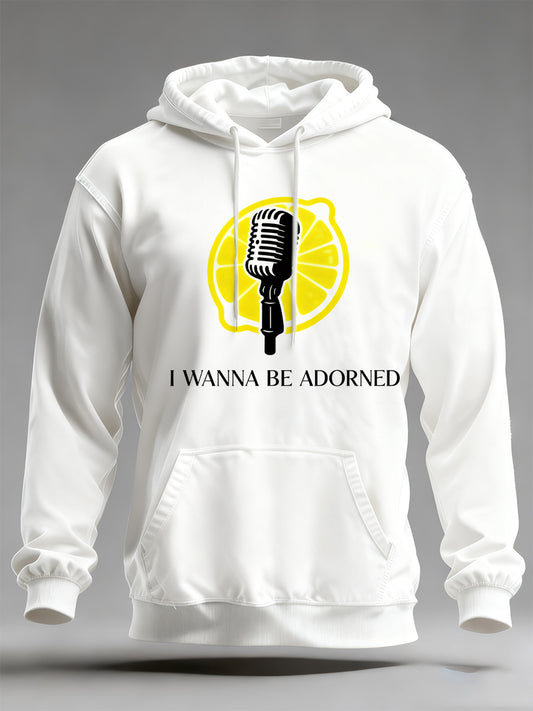 Men's British Legend Band Art Print Casual Hooded Sweatshirt