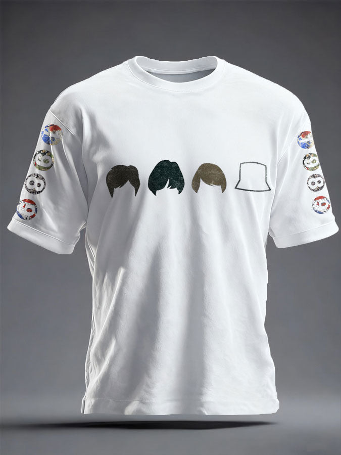 Unisex Lemon Roses Music Lover Printed T-shirt