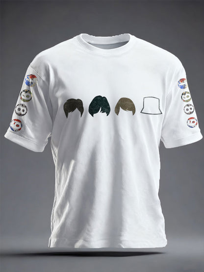 Unisex Lemon Roses Music Lover Printed T-shirt