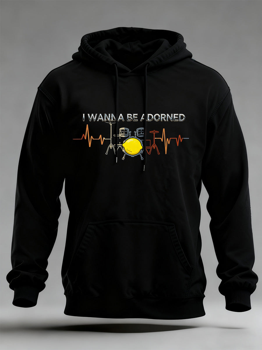 Men's British Legend Band Art Print Casual Hooded Sweatshirt