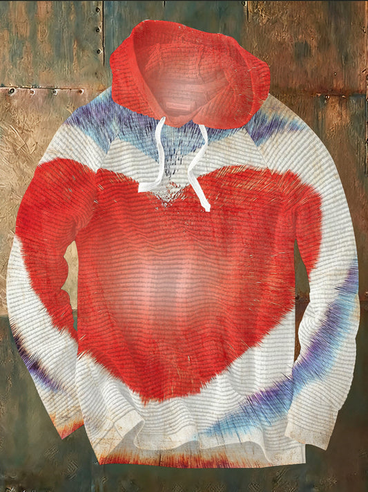 Men's Who Band Print Corn Kernel Hooded Sweatshirt