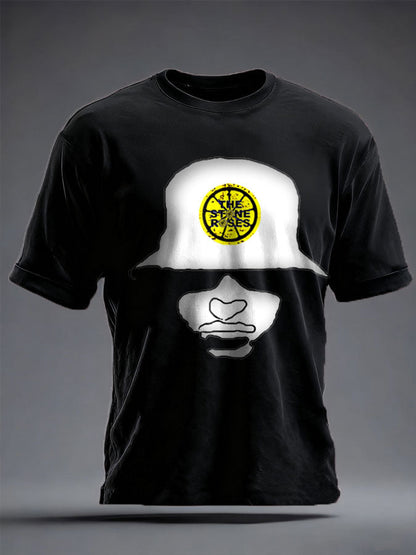 Unisex Lemon Roses Music Lover Printed T-shirt