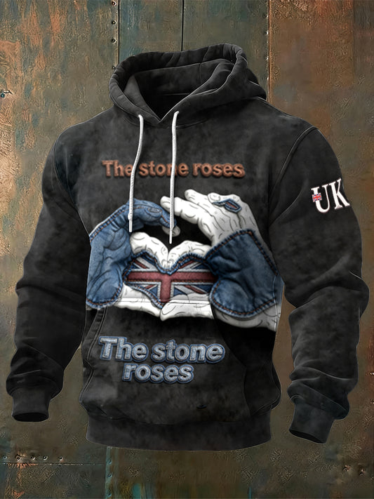 Men's The Stone Rose British Creative Patchwork Casual sweatshirt