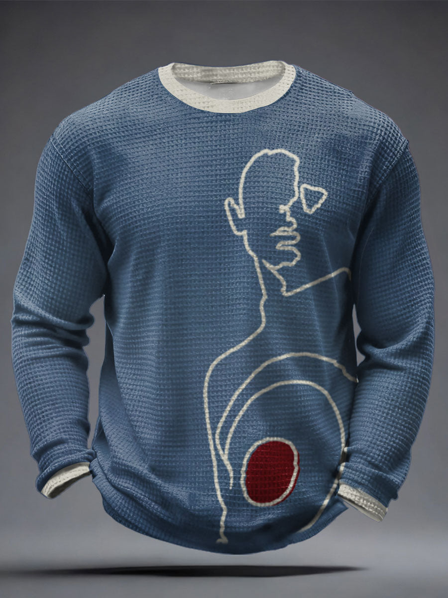 Men's UK Mod Music Lover Printed Waffle Tops