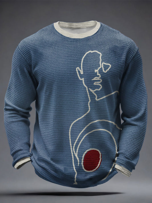 Men's UK Mod Music Lover Printed Waffle Tops