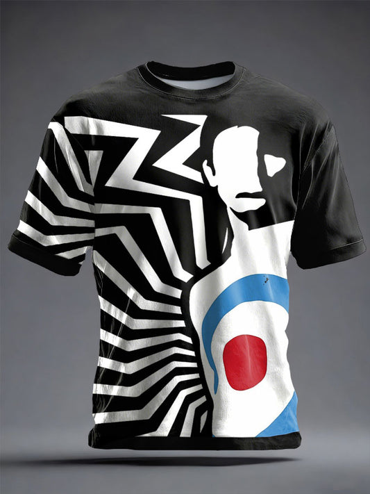 Unisex UK Mod Music Lover Printed T-shirt