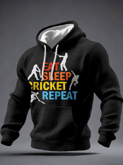 Men's UK Cricket Printed Hoodie