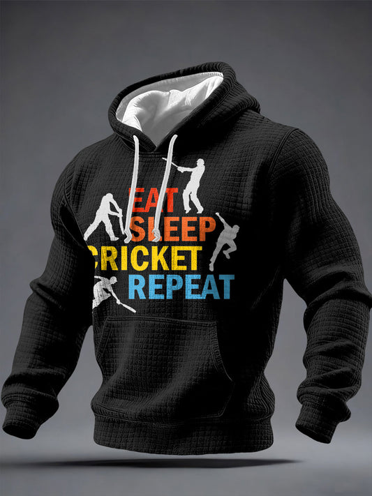 Men's UK Cricket Printed Hoodie