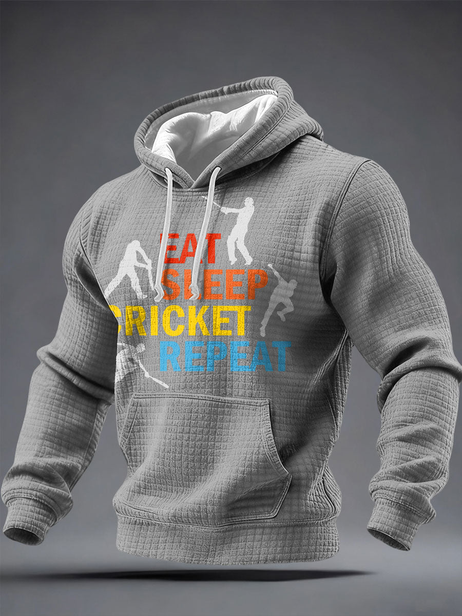 Men's UK Cricket Printed Hoodie