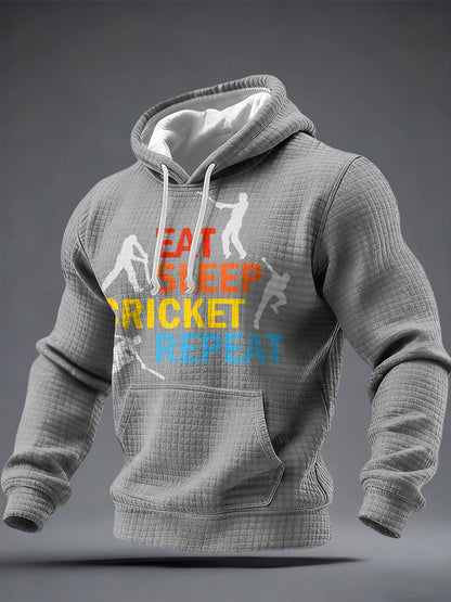 Men's UK Cricket Printed Hoodie
