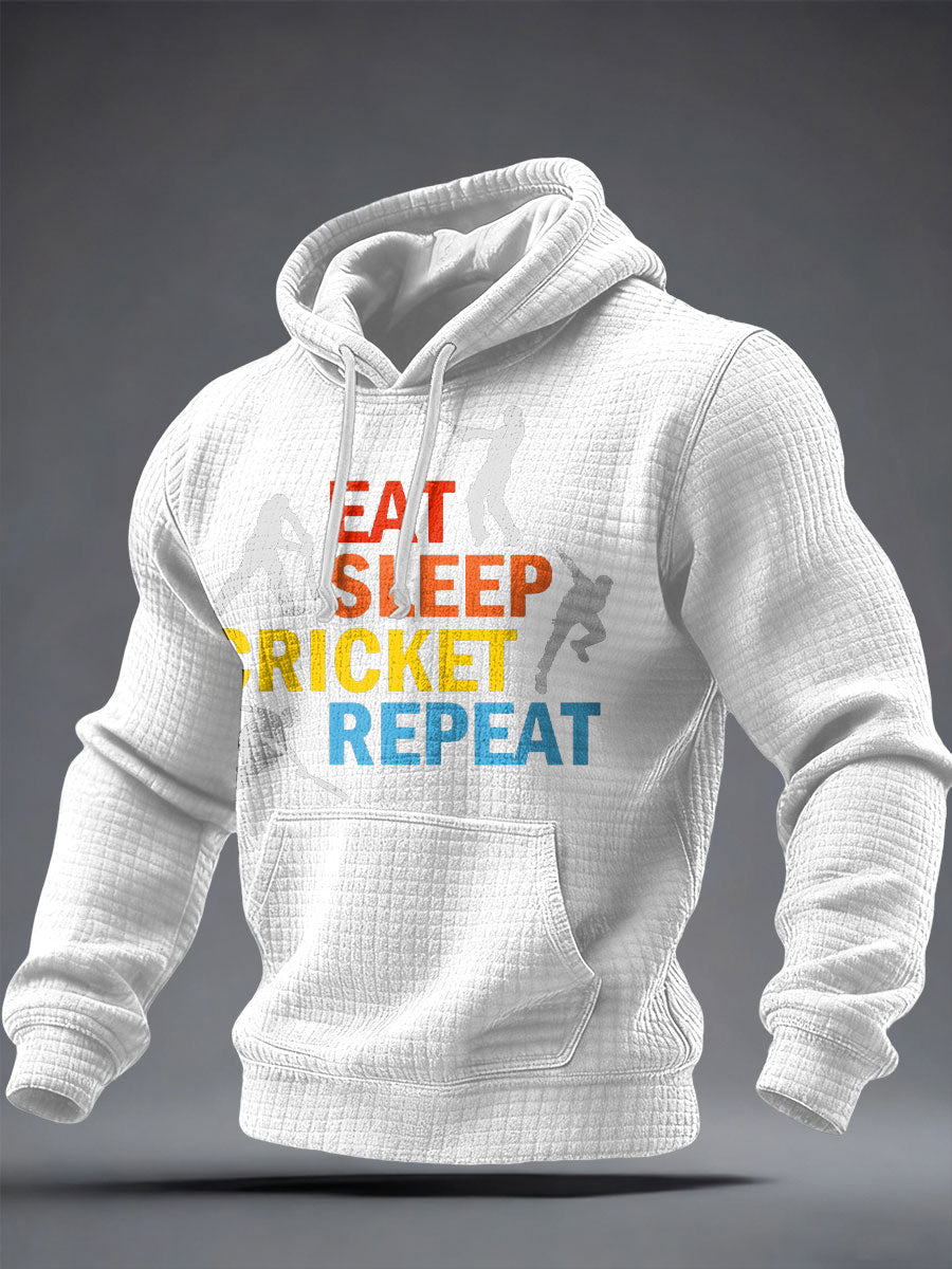 Men's UK Cricket Printed Hoodie