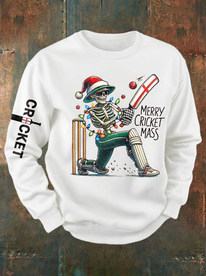 Men's UK Cricket Christmas Printed Sweatshirt