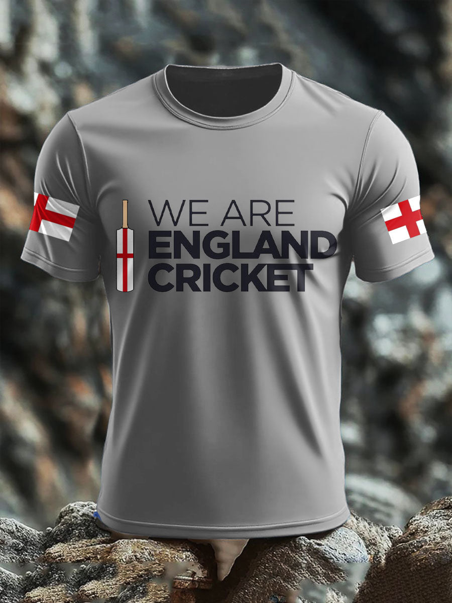 Men's UK Cricket Printed T-shirt