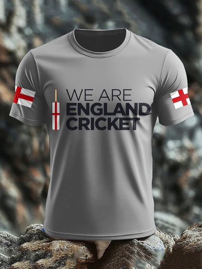 Men's UK Cricket Printed T-shirt
