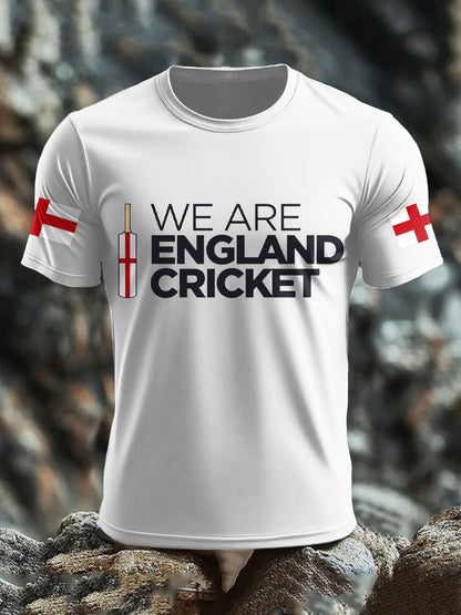 Men's UK Cricket Printed T-shirt