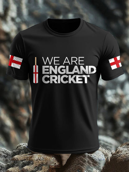 Men's UK Cricket Printed T-shirt