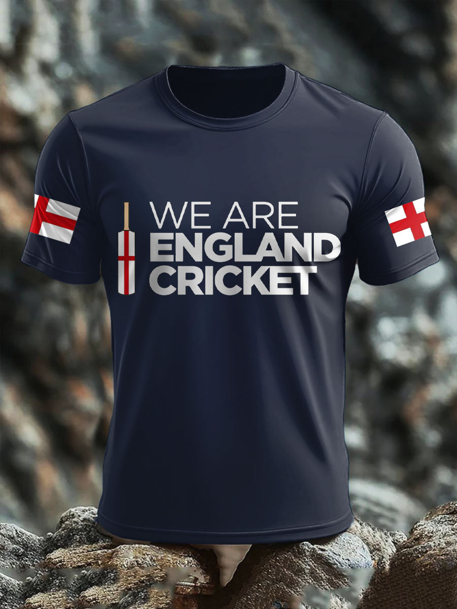 Men's UK Cricket Printed T-shirt