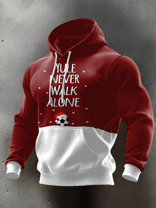 Men's UK Football Lover Christmas Printed Hoodie