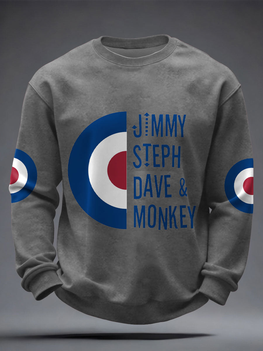 Men's UK Mods Music Lover Printed Sweatshirt