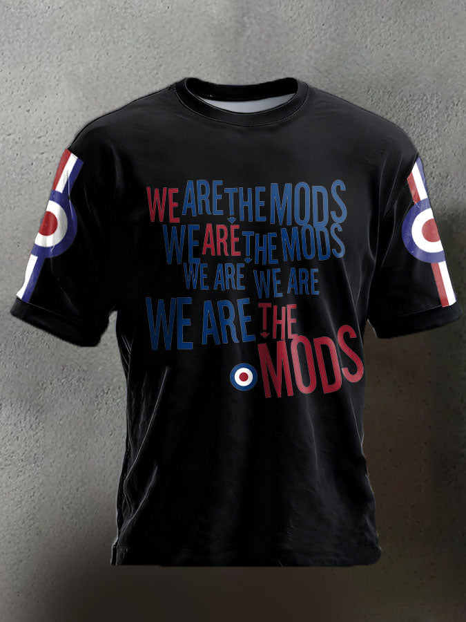Unisex UK Mods Music Lover Printed T-shirt