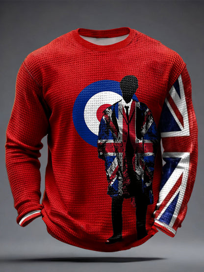 Men's UK Mods Music Lover Printed Waffle Tops