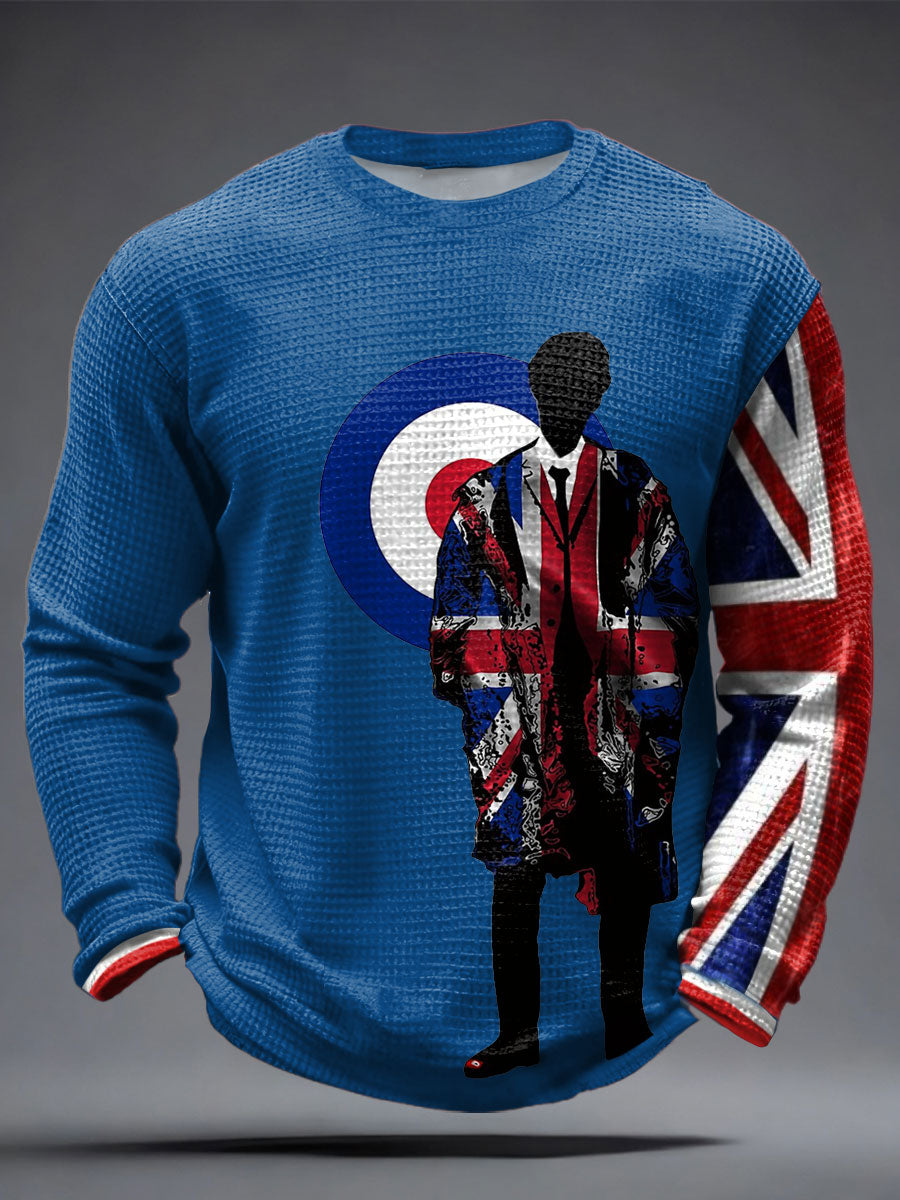 Men's UK Mods Music Lover Printed Waffle Tops