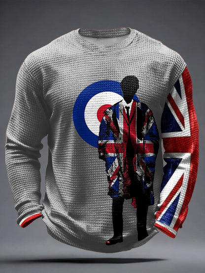 Men's UK Mods Music Lover Printed Waffle Tops