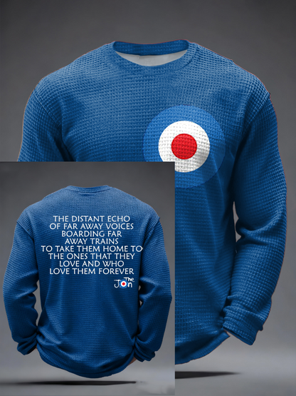 Men's Modfather UK Music Mods Lover Waffle Long Sleeve T-Shirt