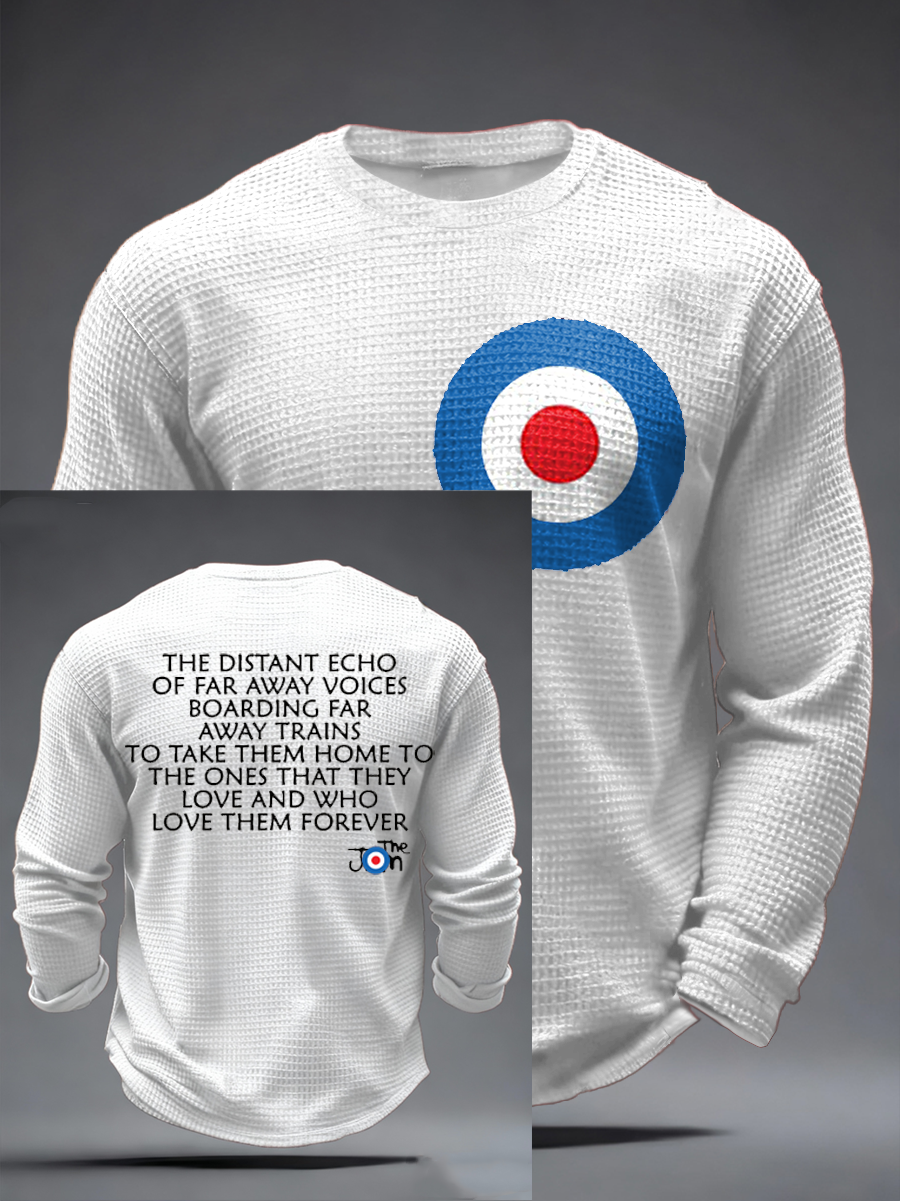 Men's Modfather UK Music Mods Lover Waffle Long Sleeve T-Shirt