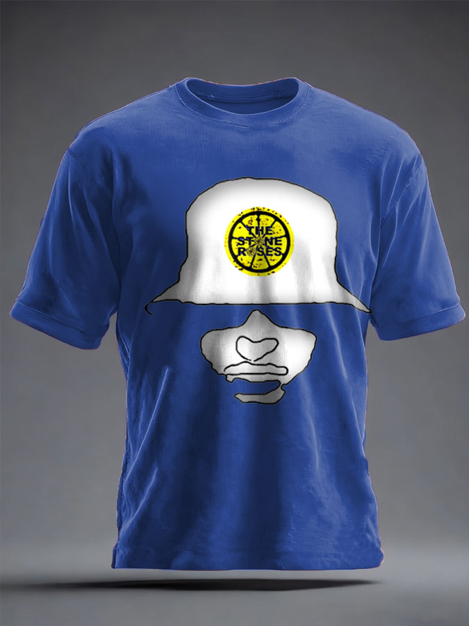 Unisex Lemon Roses Music Lover Printed T-shirt