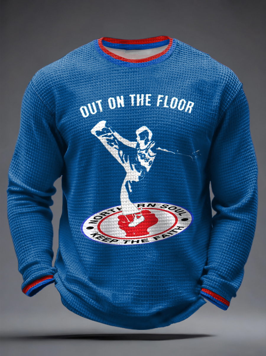 Men's UK Music Northern Soul Lover Waffle Long Sleeve T-Shirt