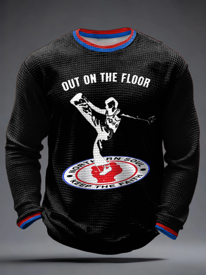 Men's UK Music Northern Soul Lover Waffle Long Sleeve T-Shirt