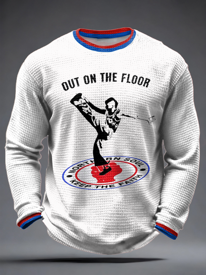 Men's UK Music Northern Soul Lover Waffle Long Sleeve T-Shirt