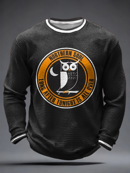 Men's UK Music Northern Soul Lover Waffle Long Sleeve T-Shirt