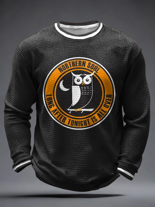 Men's UK Music Northern Soul Lover Waffle Long Sleeve T-Shirt