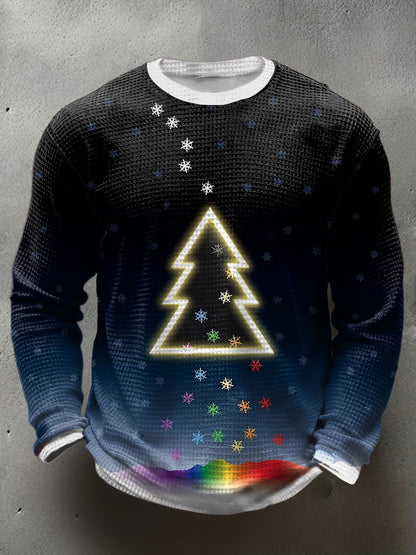 Men's UK Music Lover Rainbow Printed Waffle Tops