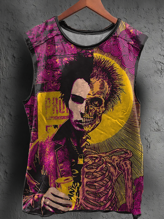 Unisex UK Punk Music Lover Printed Tank Tops