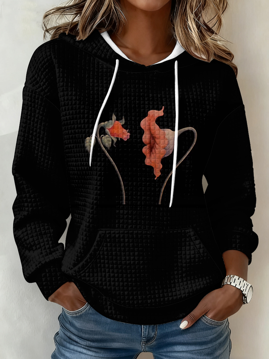 Women's UK Music Lover Rainbow Printed Hoodie