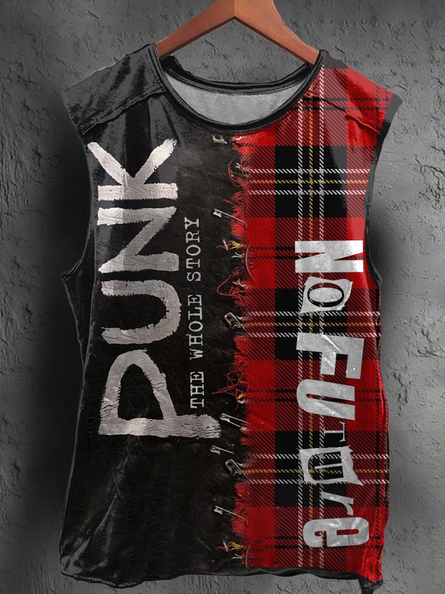 Unisex UK Punk Music Lover Printed Tank Tops