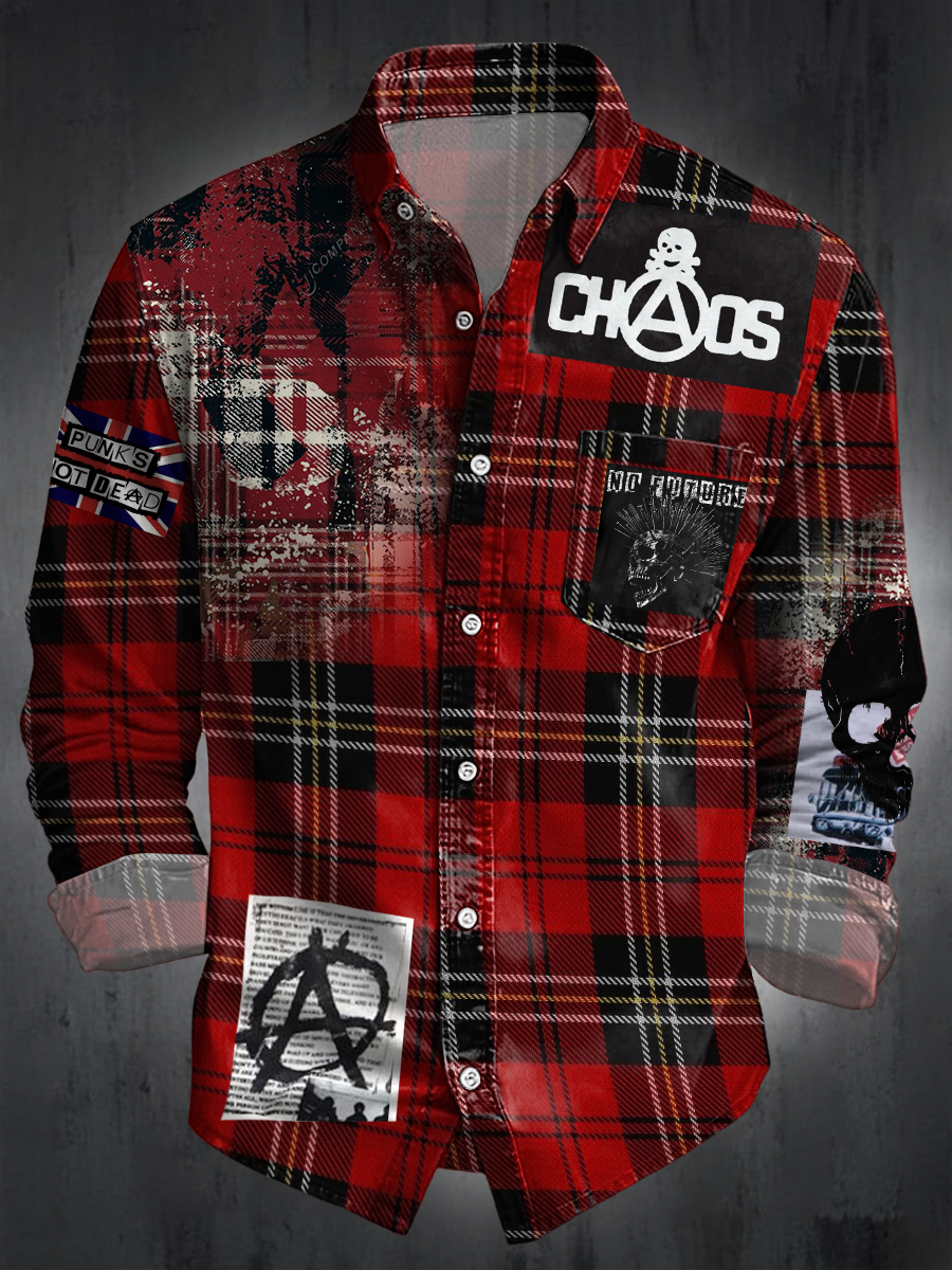 Unisex UK Punk Music Lover Printed Shirt