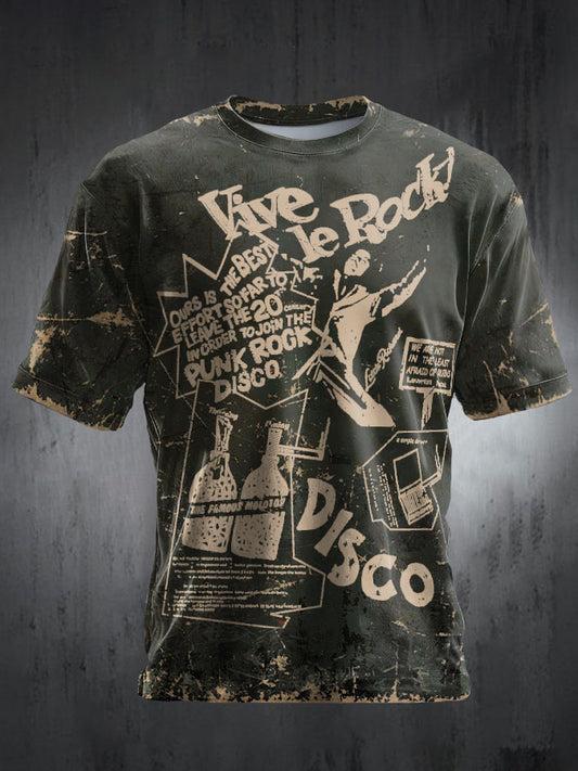 Unisex UK Punk Music Lover Printed T-shit