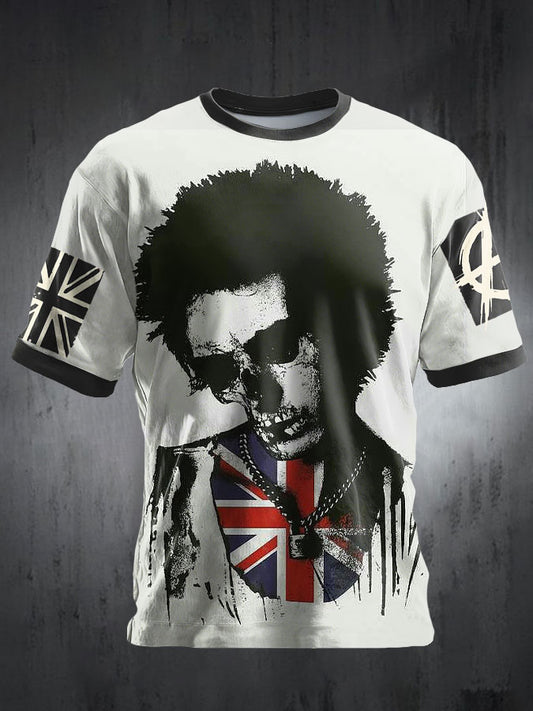 Unisex UK Punk Music Lover Printed T-shit