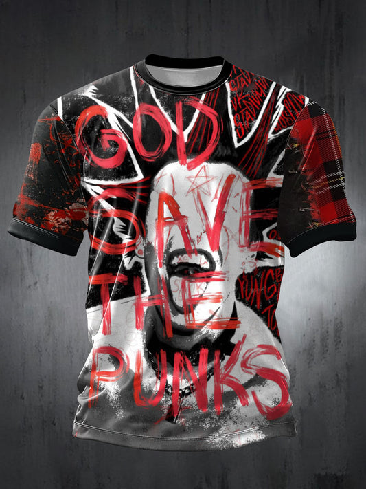 Unisex UK Punk Music Lover Printed T-shit