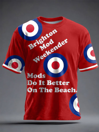 Unisex UK Mod Music Lover Printed T-shirt