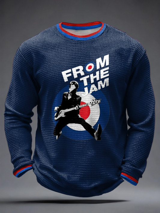 Men's UK Mods Music Lover Waffle Long Sleeve T-Shirt