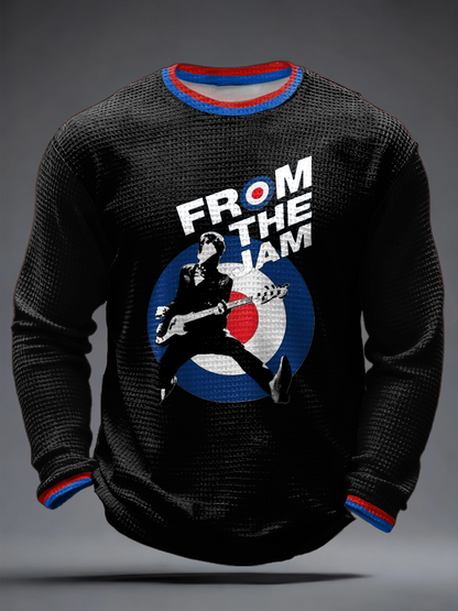 Men's UK Mods Music Lover Waffle Long Sleeve T-Shirt