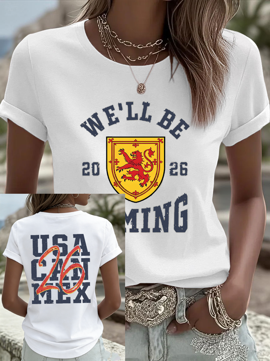 Women's UK Football Lover Scotland Iron On Short Sleeve T-Shirt