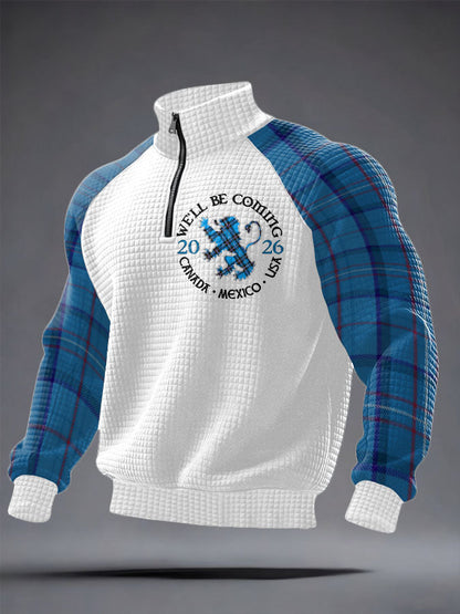 Men's UK Scotland Football Lover We'll Be Coming 2026 Printed Sweatshirt