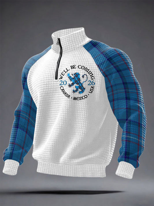 Men's UK Scotland Football Lover We'll Be Coming 2026 Printed Sweatshirt